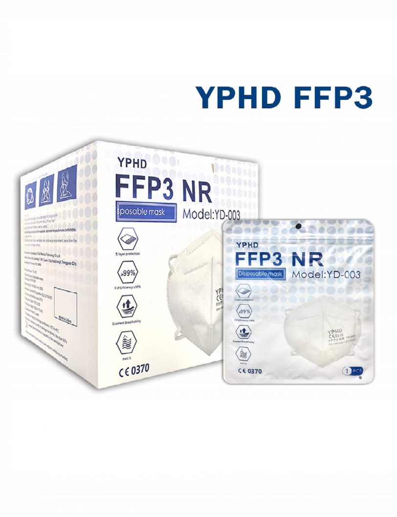 YPHD Mascherine FFP3 Con Certificazione Ue 25 Pz