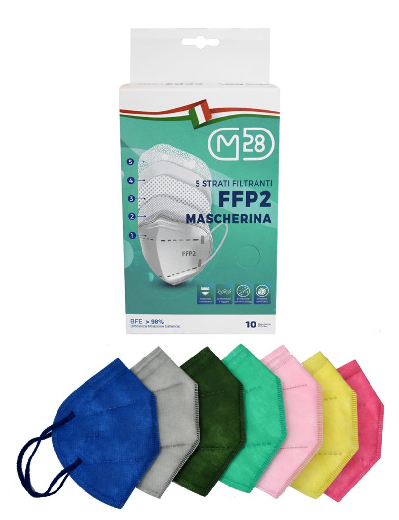 M28 Mascherine Ffp2 10 pz Made in Italy